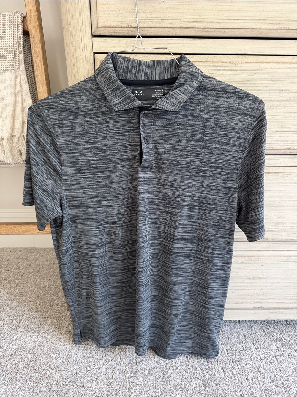 Oakley Men’s Charcoal Heathered Performance Polo